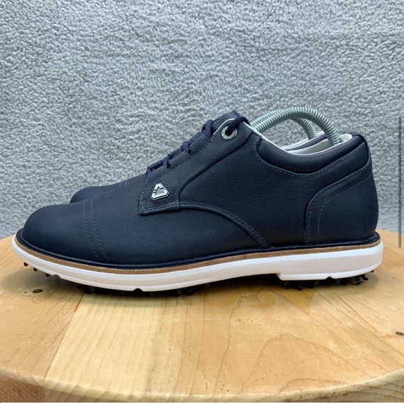 Cuater The Legend Travis Mathew Mens Size 11 Golf Shoes Blue Navy Leather NEW - Picture 3 of 9